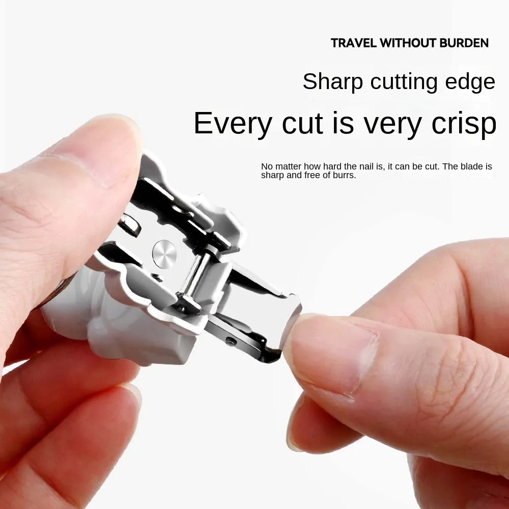 Maneki Neko Lucky Cat Mini Nail Clipper Keychain Bag Pendant Car Key Decor Mini Nail File Size Foldable Fingernail Clipper