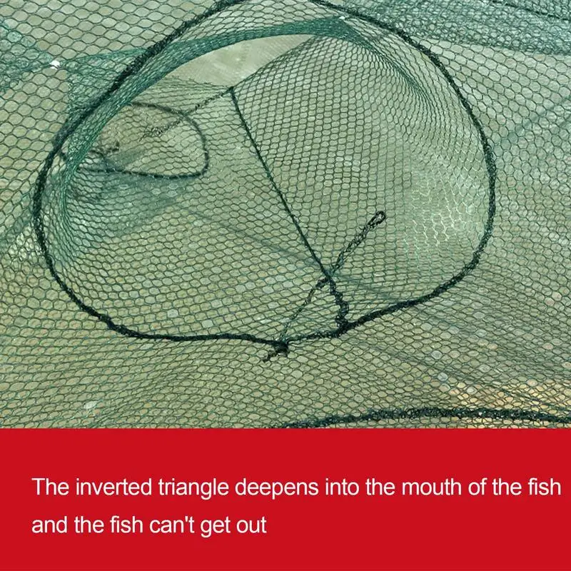 Rete Da Pesca 6 Fori Pieghevole - Trappola Per Gamberi, Granchi E Pesciolini Portatile