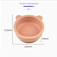 BPA Free Baby Silicone Feeding Bowl Cartoon Dishes For Kids Suction cup Anti-Drop Non-Slip Dinnerware Autonomous eating training 2