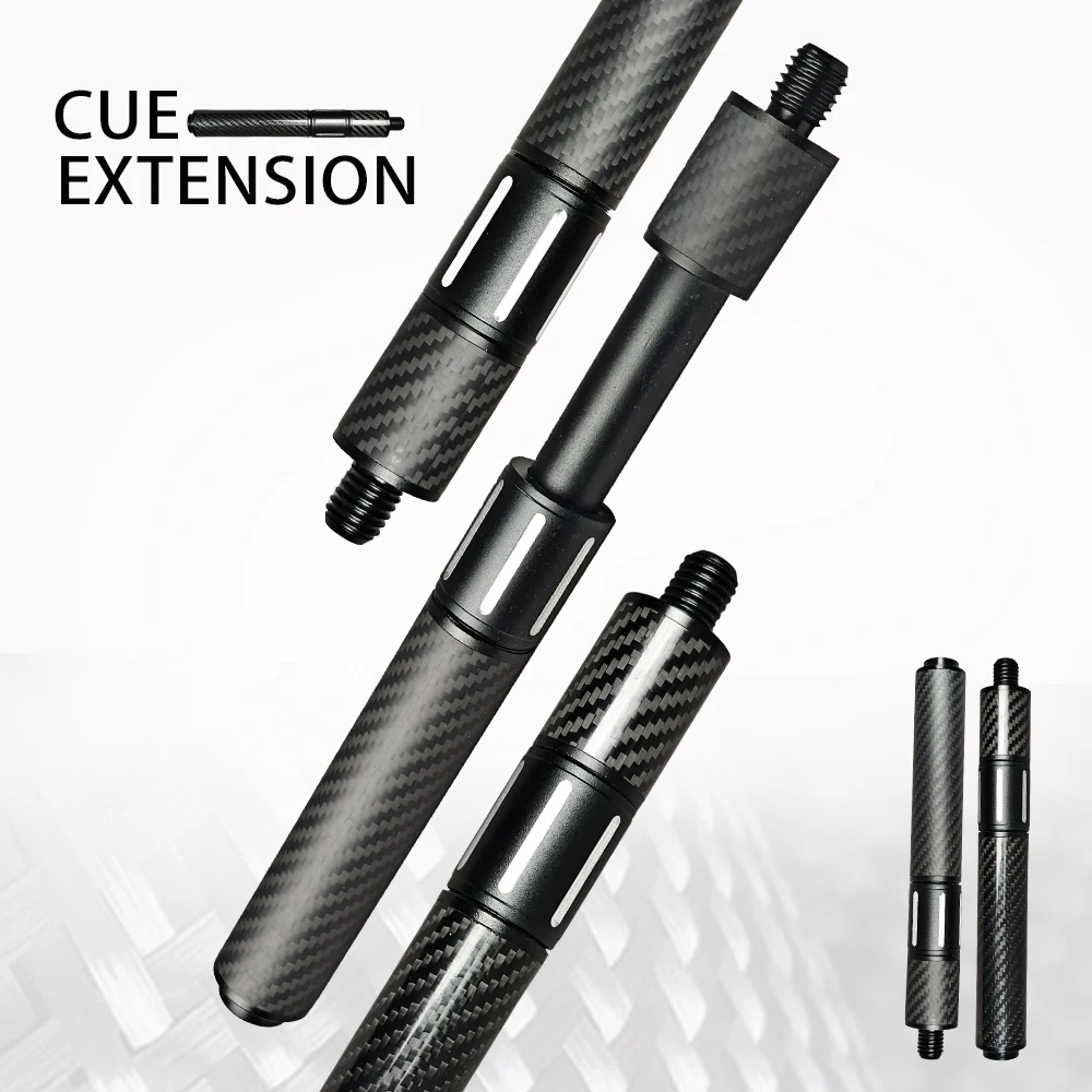 Telescopic Carbon Fiber Billiards Extension Bumper, Extendable Stick Accessories Snooker Cue Extend Weights Replacement