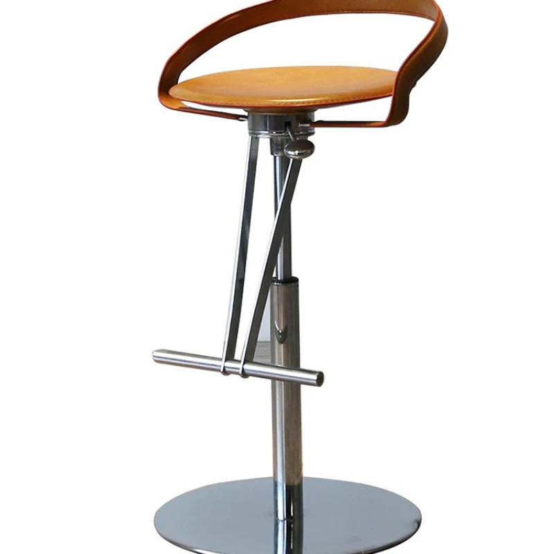 

XK Nordic Affordable Luxury Fashion Creative Iron Backrest Rotating High Leg Bar Chair Bar Stool
