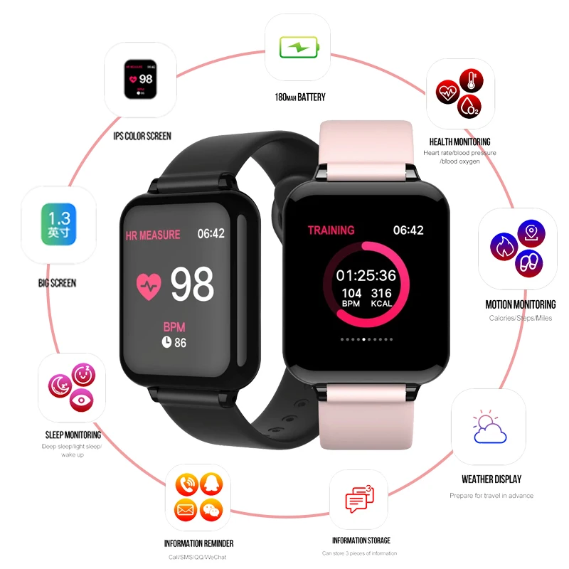 Smart bracelet heart rate blood pressure b57 new arrivals