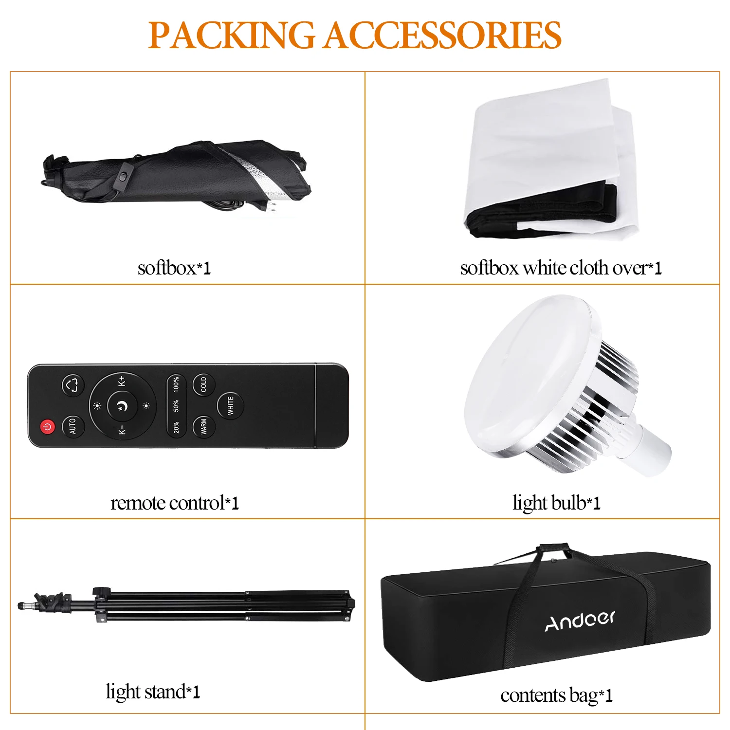 Andoer 스튜디오 사진 조명 키트, 85W LED 이중 색온도 소프트박스 조명 세트, 2800K-5700K, 50x70cm 크기