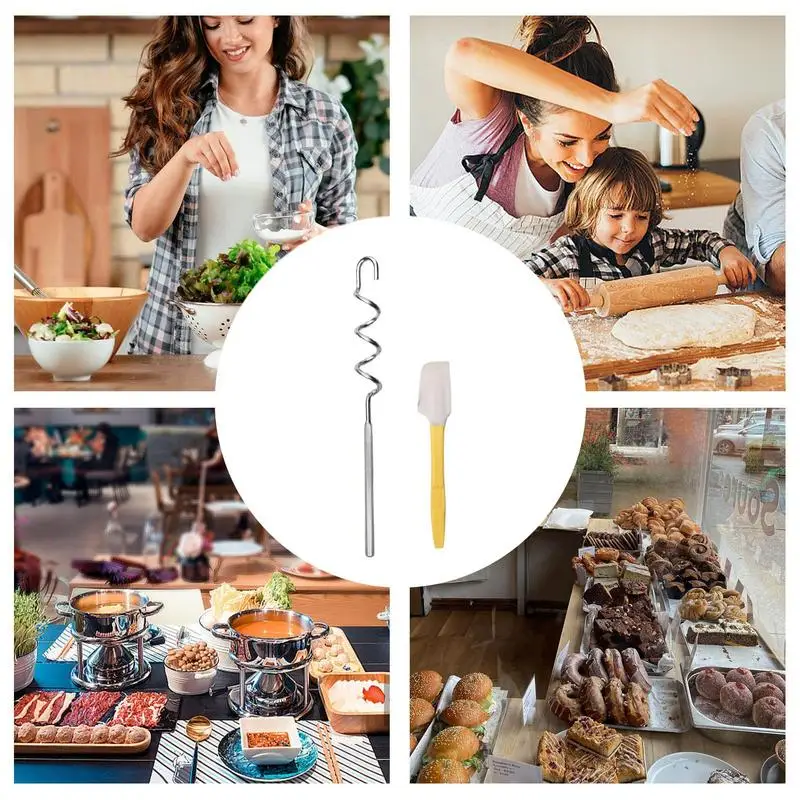 Manual Jam Stirrer Stainless Steel Fast Mixing Stirrer Utensil Handheld Nut Butter Stirrer Multifunctional Household Kitchen