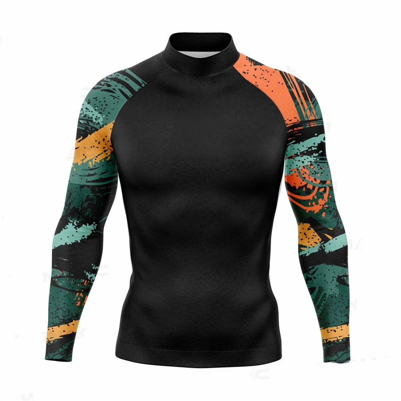 Men Long Sleeve Swim Shirts Rashguard UV Protection Athletic Workout Running Hiking T-Shirt Swimwear sports shirt men rashguard