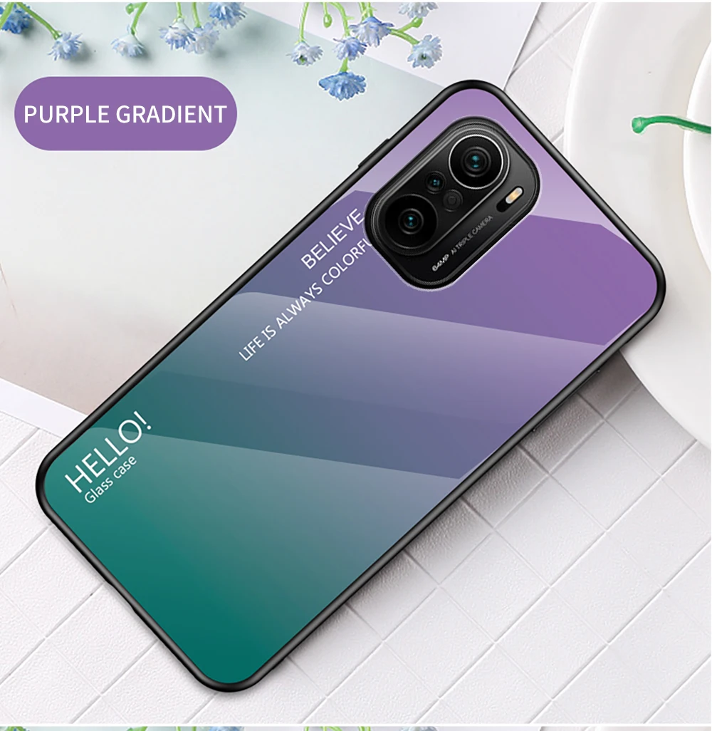 Poco X3 NFC X4 Pro Custodia DECLAREYAO Custodia rigida in vetro per Xiaomi Poco F4 GT F3 F2 Pro M3 M4 Custodia Cornice in silicone Ultra sottile_voghion.com