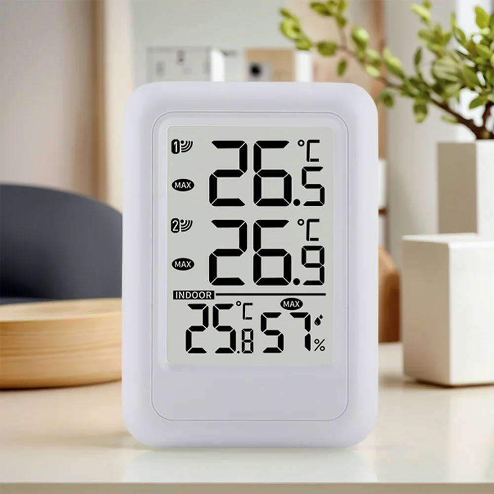 Smart Digital Thermometer for Home, Outdoor, Wine Cellar with 2 Wireless Sensors - Monitor Kitchen Temperature with TS-FT0402