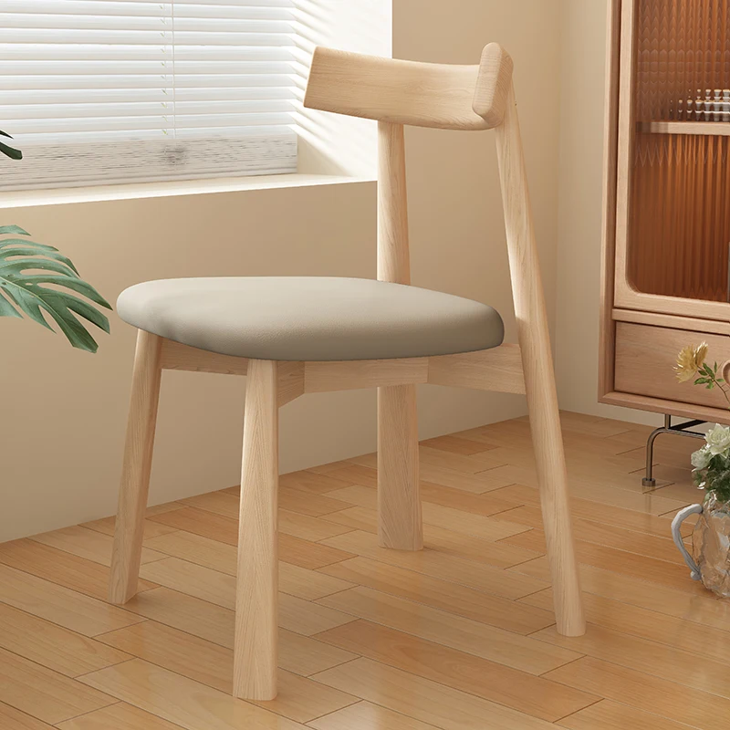 

Accent Nordic Dining Chair Wooden Interior Cheap Vanity Backrest Chair Relaxing Comfortable Stuhl Furnitures Iyrqe