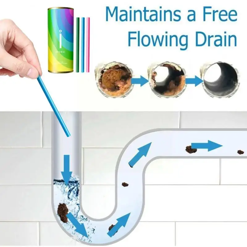 Drain Cleaner Spot Pipe Cleaner Kitchen Toilet Bathtub Sani Sticks Oil Decontamination Clean Sewer Household Chemicals
