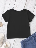 Summer T-shirt Round Neck Short Sleeved Heart-Shaped Pattern Top Stylish Versatile Multiple Options Baby Children's Clothing 4