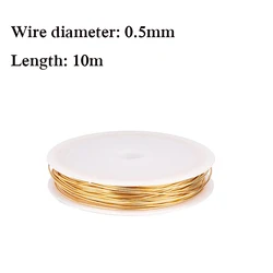 Versatile Solid Brass Wire - Multiple Thickness Options (0.5mm X 10m)