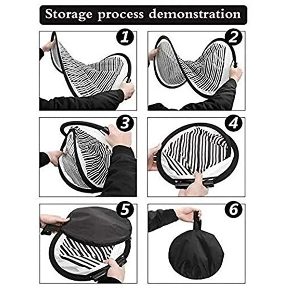 Car Foldable Circular Portable Designed Striped Dent Panel Light Reflector Board 80cm PDR Lined photography reflector