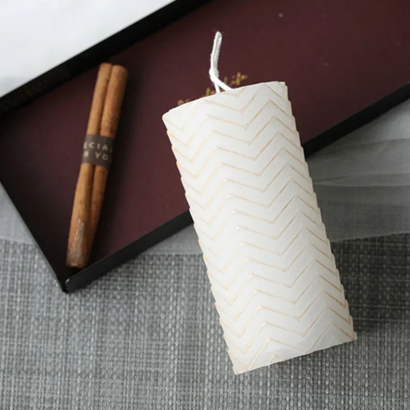 Soy Wax White Beeswax Paraffin Aromatherapy Candle DIY Materials 3D Creative Handmade Shaped Cylindrical Candle Mold