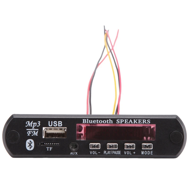2X Bluetooth 5.0 MP3 Decoder Board DC 5V 12V Car FM Radio Module Support TF USB AUX For Car Phone