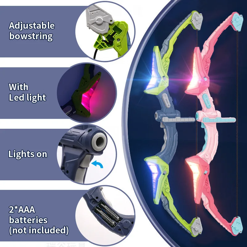 Kids Archery Set Light Up Recurve Bow and Arrow Toy