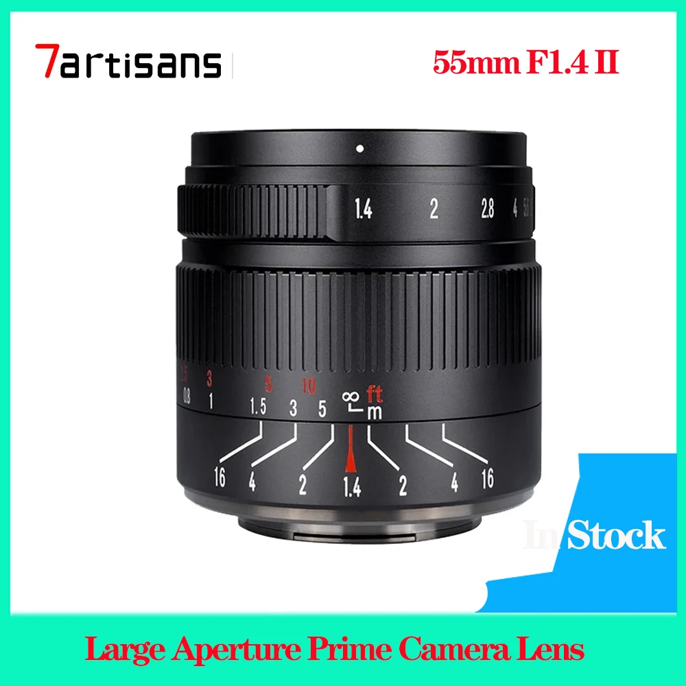 7 Artigiani 55Mm F1.4 Ii Obiettivo Per Fotocamera Prime Ad Ampia Apertura Per Sony E A6600 Per Canon Ef-M Canon Rf Fuji Xf Micro 4/3 Nikon Z Mount