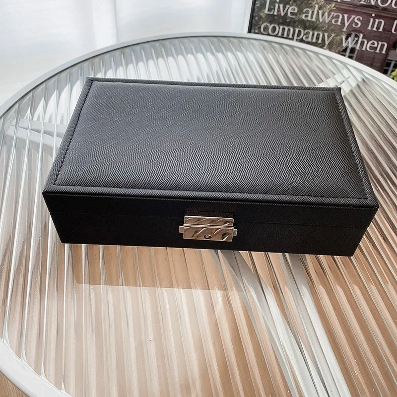 Big Size Large Capacity Dustproof Jewelry Box with Lock Earrings Necklace Ring Storage Packaging Display Boxes for Women