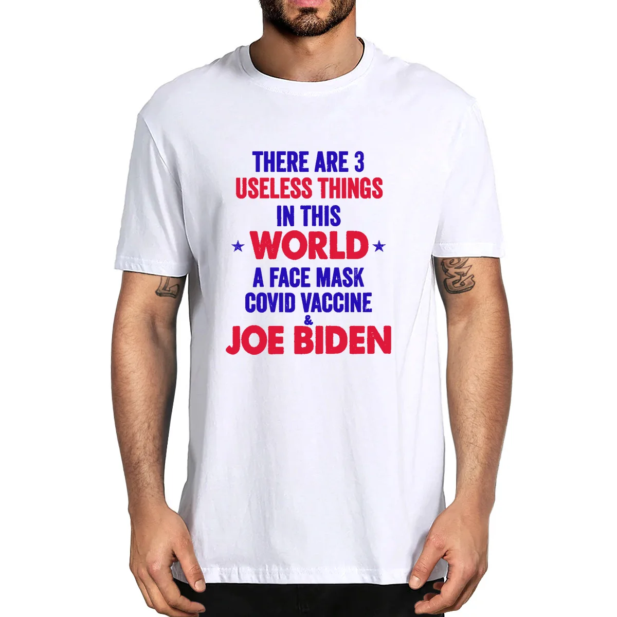 

There Are Three Useless Things In This World joe Biden 100% Cotton Summer Men's Novelty Oversized T-Shirt Women Casual Tee Gift