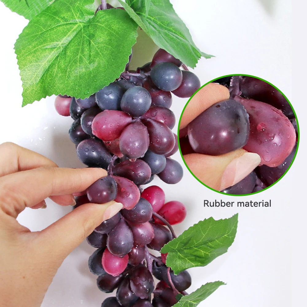 Artificial Fruit Grape Simulated Grape Bunches Lifelike Fake Fruits Plastic Fake Fruit Decorations For Wedding Party Supplies