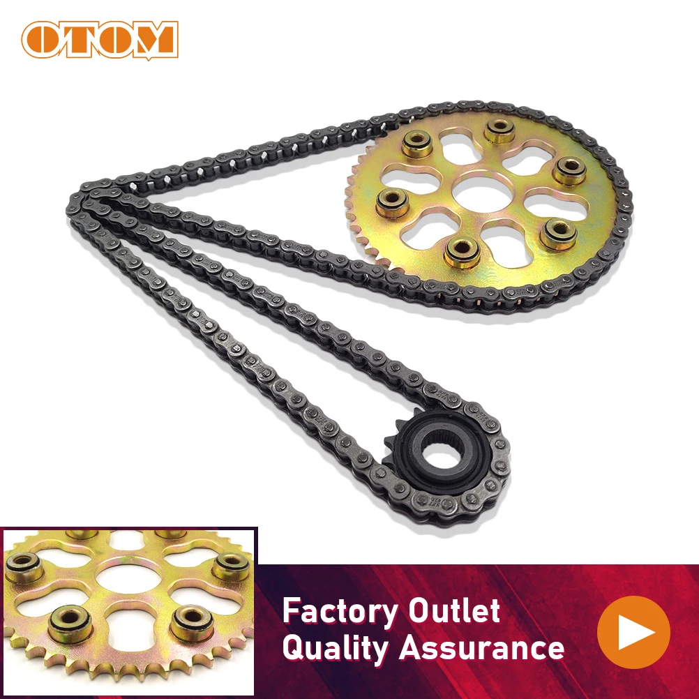 

OTOM Motorcycle 428H Rear Chain Plate 45T 48T 50T Driven Front Sprocket 15T 428H-132 Link For Yamaha TRICKER XG250 Accessories