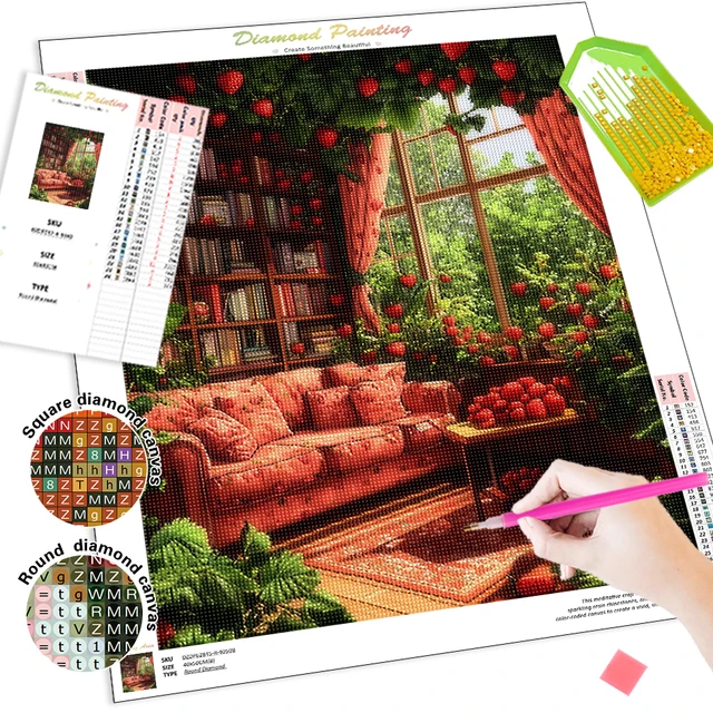 SDOYUNO-Peinture Diamant 5D pour Décoration de Paysage d'Nik, Kit d'invitation, Accessoires DIY, Points de Croix 2