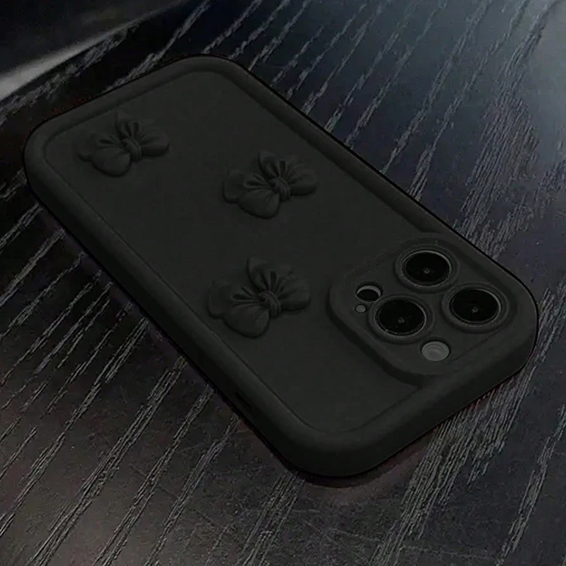 3D Cute Bowknot Silicone Case with Matte Finish