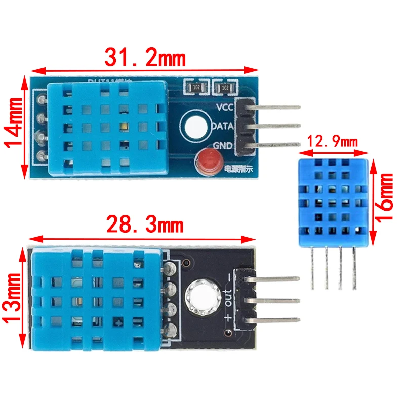 Smare 3pin KY-015 DHT-11 DHT11 Digitális Hőfok majd Vonatkozó Nedvesség Érzékelő Modul + Nyomtatott áramkör számára arduino DIY Tápszer készlet