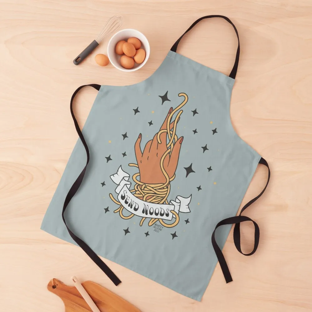 

Send Noods! Apron household gadgets things of kitchen for home nursing apron