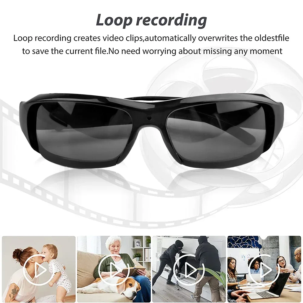 Wearable HD 1080P Mini Glasses Camera Portable Outdoor Security DV DVR Video Sports Recorder Surveillance Camcorder For Driving 4