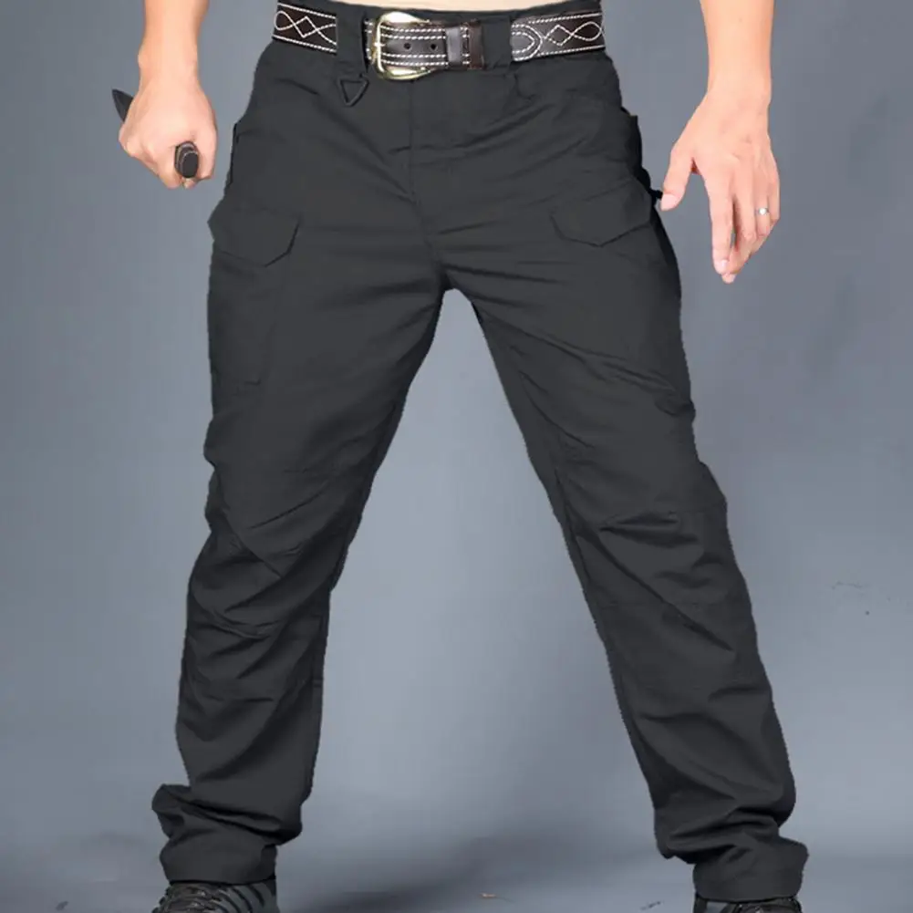 Tactical Pants Men Lightweight Military Multi Pocket Zipup Trousers