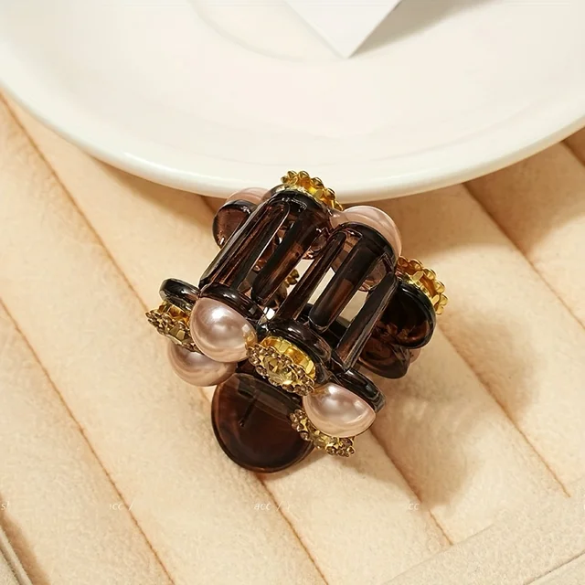 1pc Women’s Low-Profile Hairpin with High-Quality Water-Drop Embellishments, Simple, Curled Hair Accessories. 3