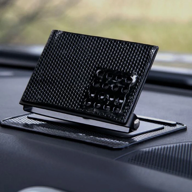 Car Ornament Silicone 360 Rotating Phone Holder Non-Slip Mat Automobile Dashboard Adjustable Angle Sticky Pad for GPS Navigation car non slip mat car dashboard mat non slip dash mat dash adhesive holder silicone anti slip pad silicone anti skid pad dashboard phone holder dash phone holder