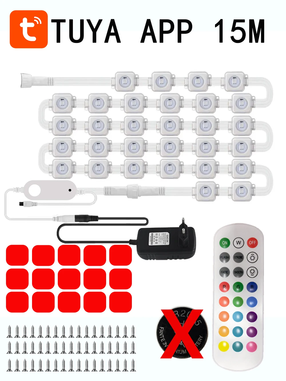 thumbnail image 1 of LED TUYA Intelligent Eaves Light 24V2A RGB IC Suitable For House Eaves Decoration Waterproof LED Strip Light Strip, 1 of 5