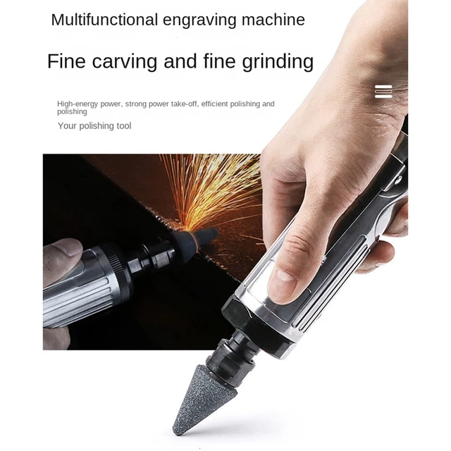 NuoDunco 3-Inch Air Cut-Off Tool Kit — Pneumatic Grinder, 20,000 RPM, With Cutting Discs & HSS Saw Blade