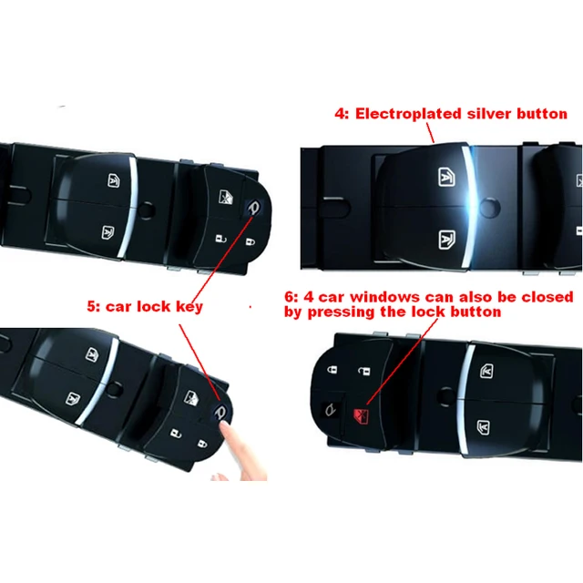 Car Fensterheber Fensterschließer Elektrischer Fensterheber Mit Licht  Remote Windows Keys Button Auto Glasschließer Für Nissan X-trail XTrail T32  Für Murano Switch Fensterheber Hauptschalter: : Auto & Motorrad