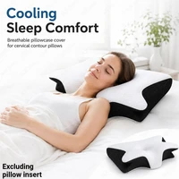 Memory Foam Cervical Pillowcase Cooling Fabric Pillow Protector Bedding Case for Home Travel Holiday Gift Portable Sleep Use Set 3