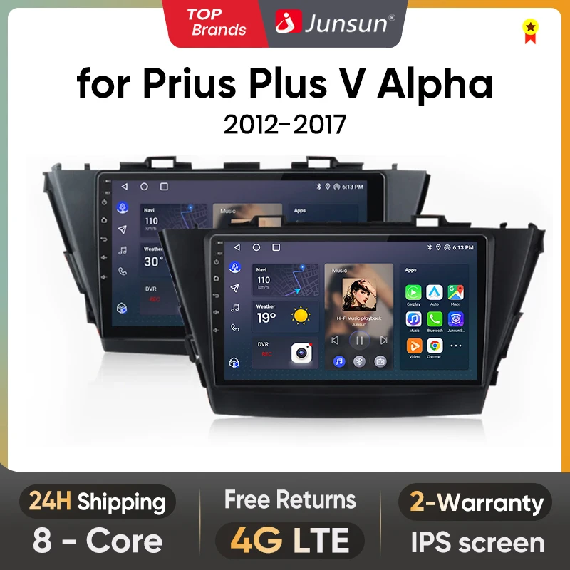 

Автомобильная Мультимедийная система Junsun V1 для TOYOTA Prius Plus V Alpha 2012-2017, 4G, GPS