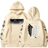 Attack on Titan Levi Kyojin No Shingeki Anime Print Hoodie Sweatshirt Men Women Harajuku Pullover Plus Size 2