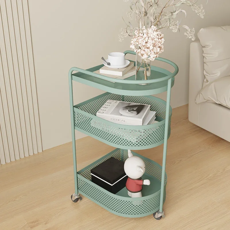 Mobile Trolley Storage Rack Living Room Home Book Snack Storage and Organization Multiple Layers Trolley Organizer Cart 트롤리 카트