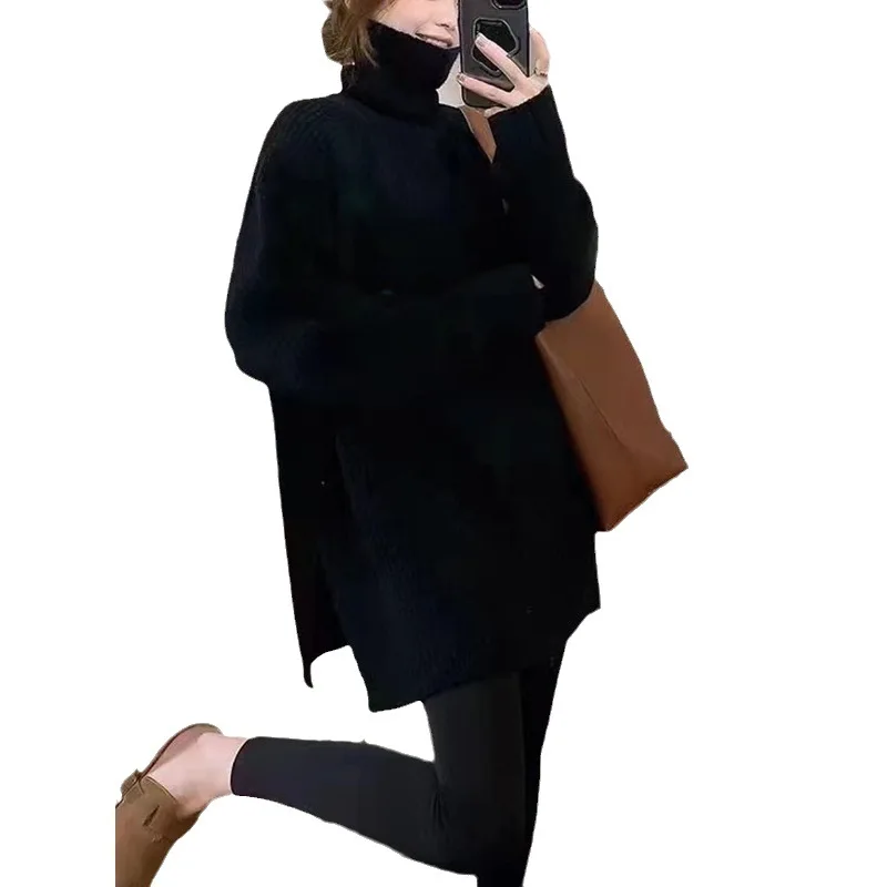 Women Autumn Winter Knitted Turtleneck Sweater