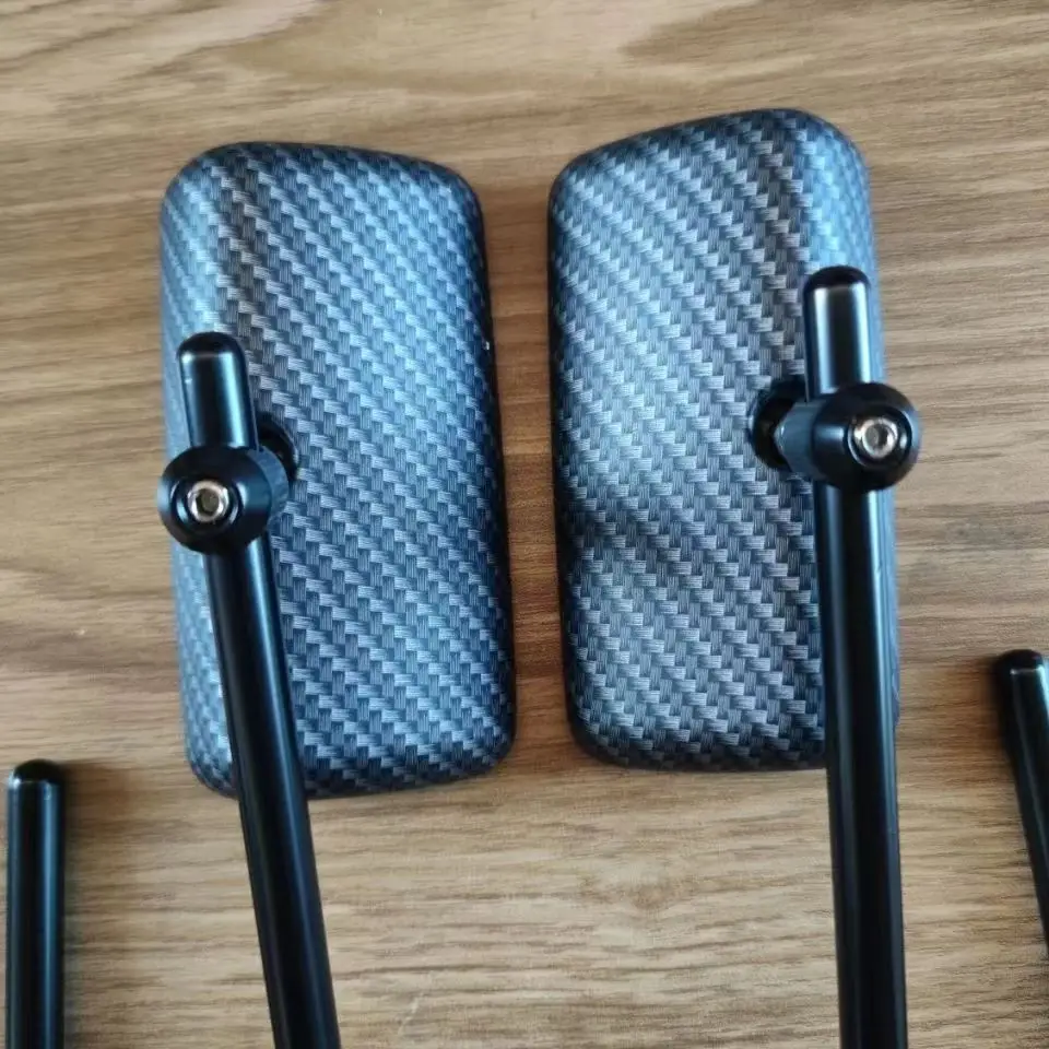 범용 오토바이 직사각형 백미러 맞춤형 사이드 미러, 혼다 야마하 가와사키 스즈키 트라이엄프 BMW 차퍼용, 8mm, 10mm