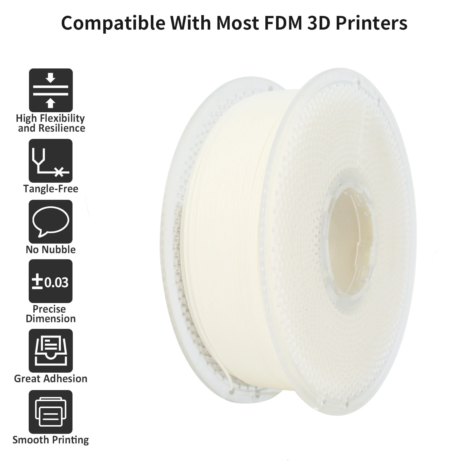 PLA1KG 필라멘트 1.75mm 야광 노란색, 500mm/s 고속 인쇄, 어둠 속에서 빛나는 3D 프린터 필라멘트 1kg 스풀, 치수적