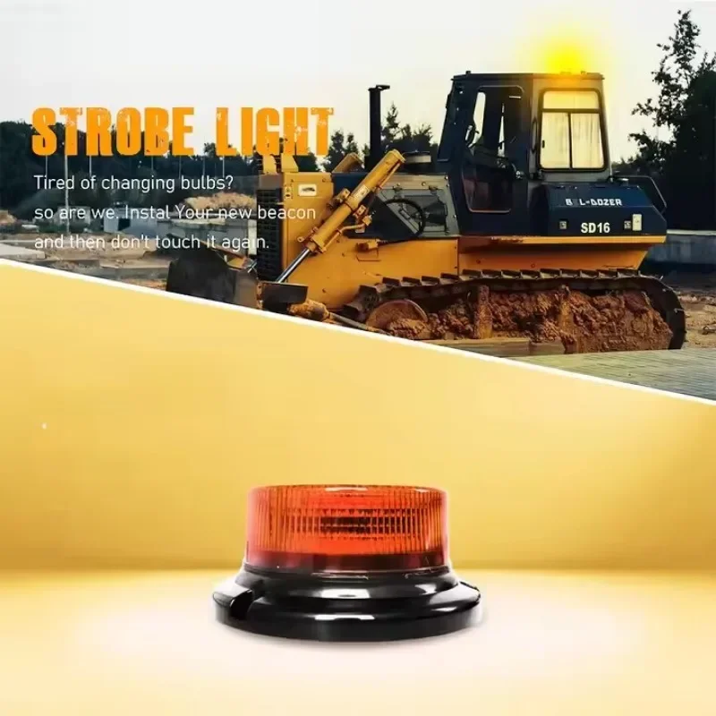 LED Strobe Beacon Light Multi-mode Strobe Warning Light Blue Emergency Amber Traffic Lamp for Ambulance Engineering School Bus