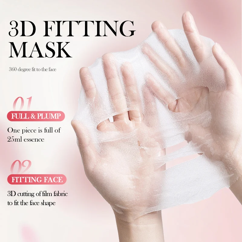 SADOER Rose Face Mask Moisturizing Whitening Hydrating Anti-Aging Facial Masks Sheet Mask for Face Skin Care Products