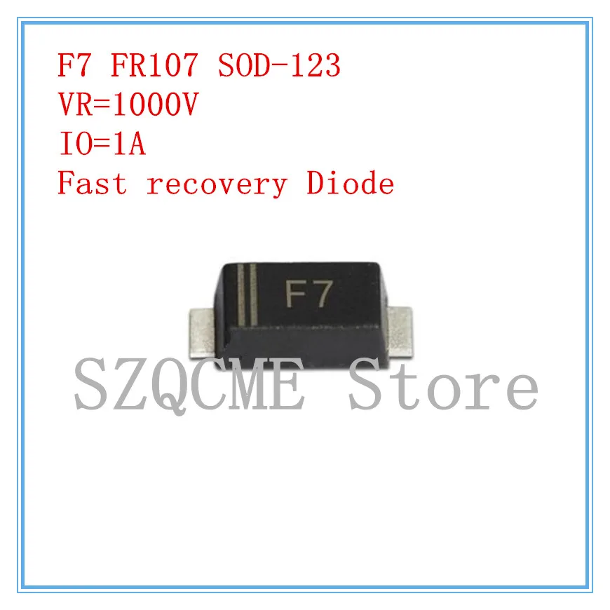 50pcs F7 Fr107 1a 1000v Fast Recovery Diode Sod-123 Smd - Diodes ...