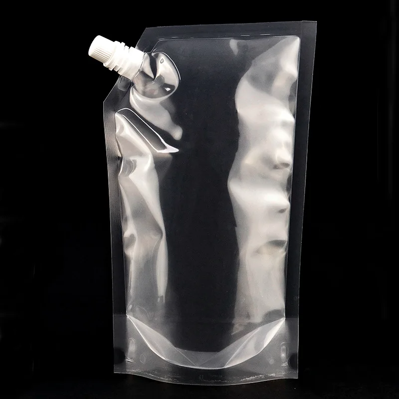 

10PCS Plastic Suction Nozzle Bags Milk Juice Beverage Bag Food Water Storage Bag Standing Doypack Transparent Water Bag
