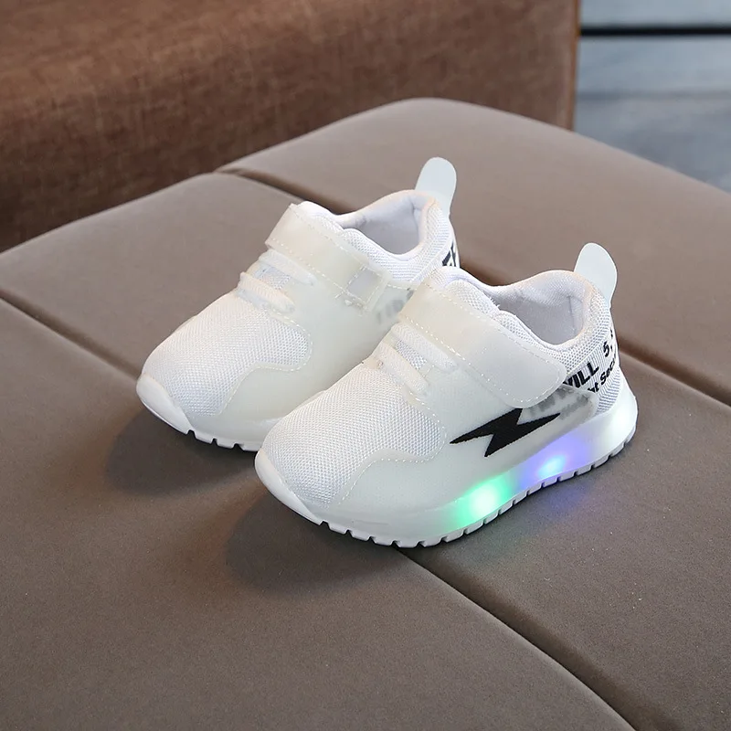 Kids Sneakers Sports Shoes Kids Sports Shoes Kids Shoes Kids Luminous Sneakers Children's Glowing Shoes Children's LED Light Up Shoes Little Boys And Girls Shining Light Mesh Sneakers