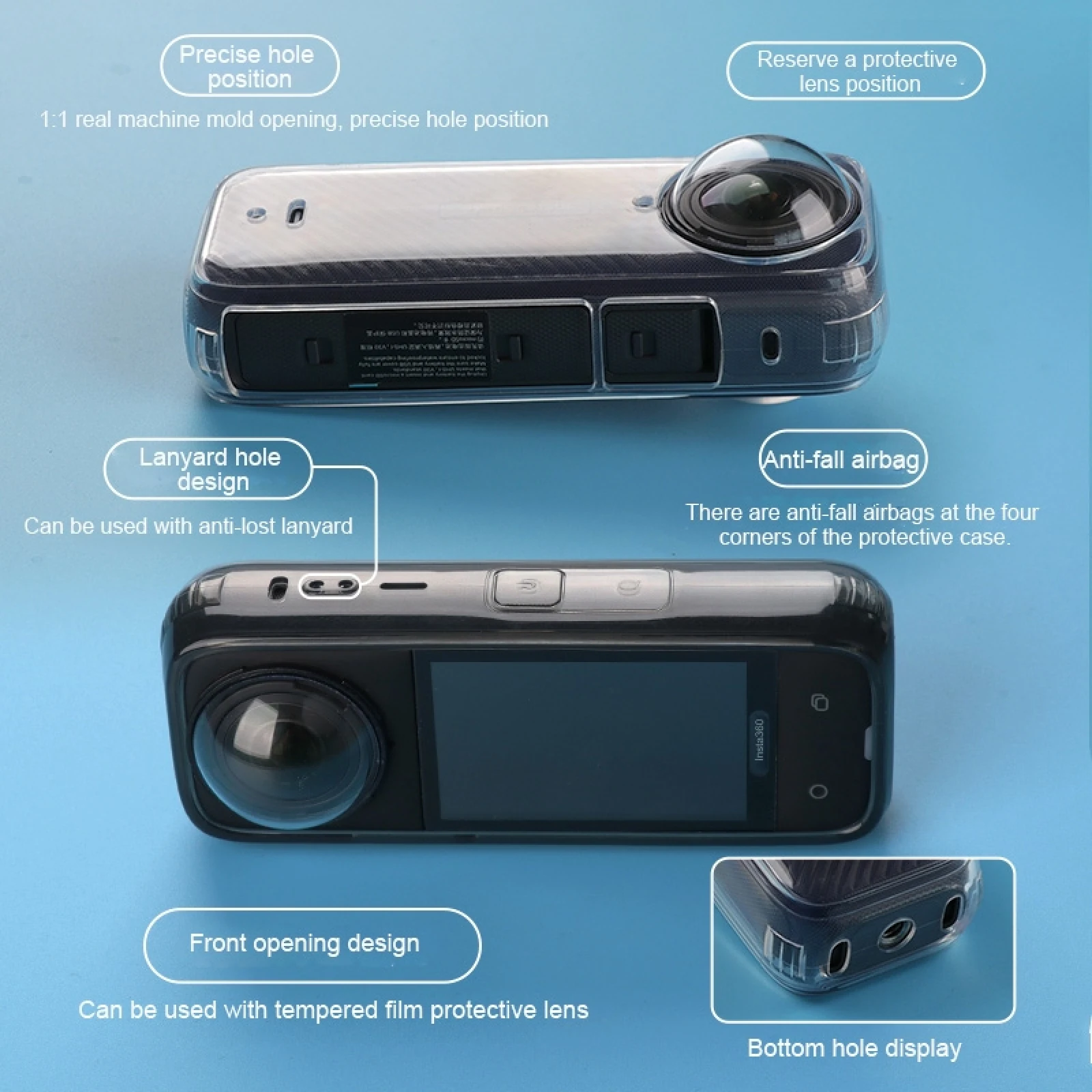 For Insta360 X4 TPU Soft Protective Case Single Cover