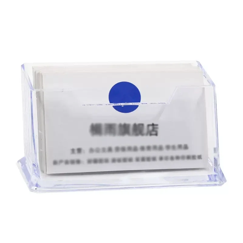 Transparent Business Card Holder Acrylic Display Stand Box Desk Storage Shelf Plastic Desktop Place Card Holder Office Supplies credit card holder card holder card display stand desk card holder photo card holder postcard holder