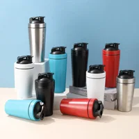 Stainless Steel Protein Shaker Cup Portable Fitness Sports Mug Nutrition Shakers Cup Water Bottles Water Cup Portable Shakers
